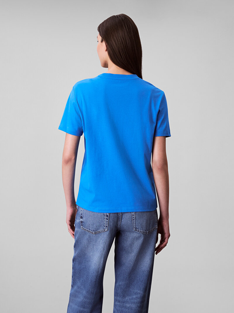 Calvin Klein Mavi Renkli Kadın Hero Classic Mono T-shirt