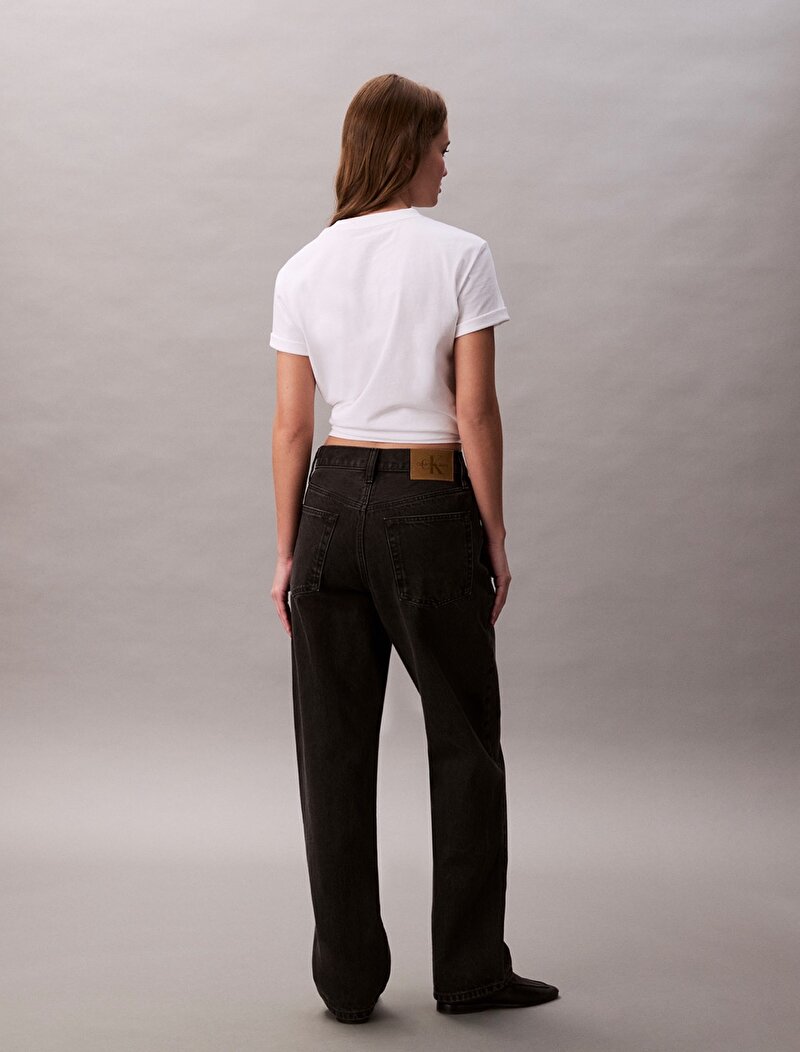Calvin Klein Siyah Renkli Kadın 90s Loose CK Essential Jean Pantolon