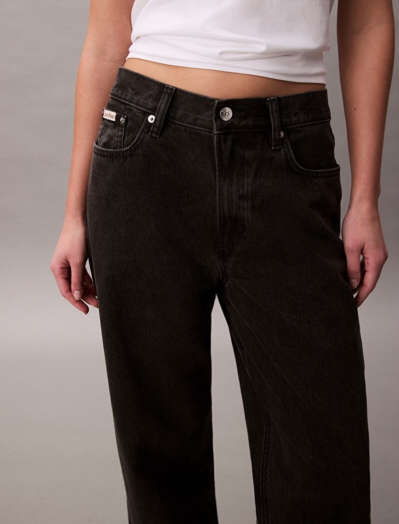 Calvin Klein Siyah Renkli Kadın 90s Loose CK Essential Jean Pantolon