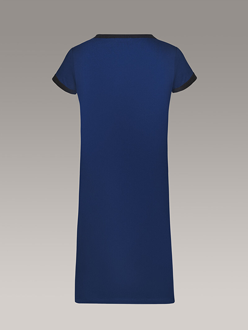 Calvin Klein Lacivert Renkli Kadın Pima Graphic Elbise