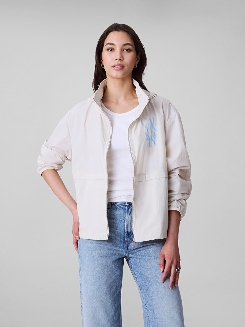 Calvin Klein Pembe Renkli Kadın Essential Nylon Rüzgarlık Ceket