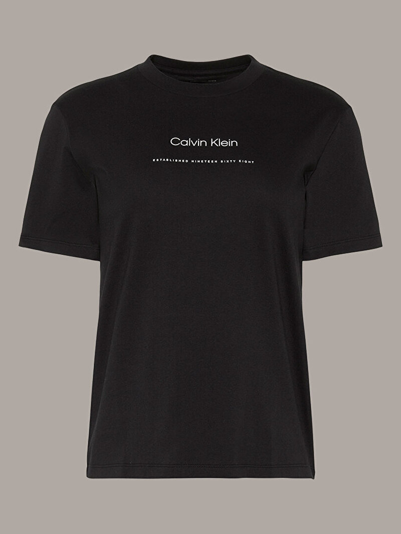 Calvin Klein Siyah Renkli Kadın Multilogo Classic T-shirt