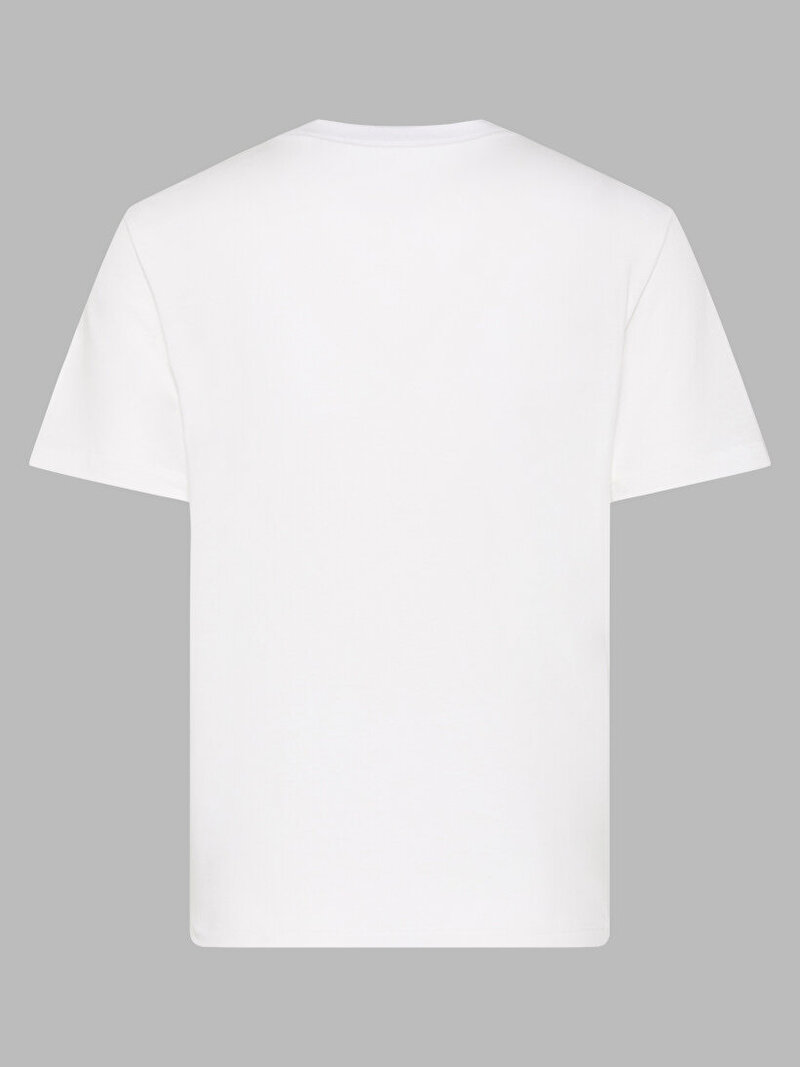 Calvin Klein Beyaz Renkli Kadın Multi Logo T-shirt