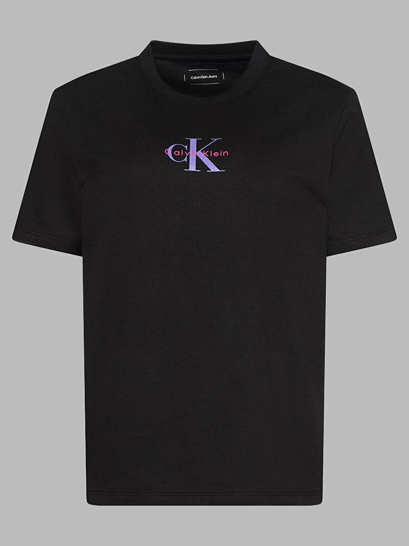 Calvin Klein Siyah Renkli Kadın 20s Classic Logo T-shirt