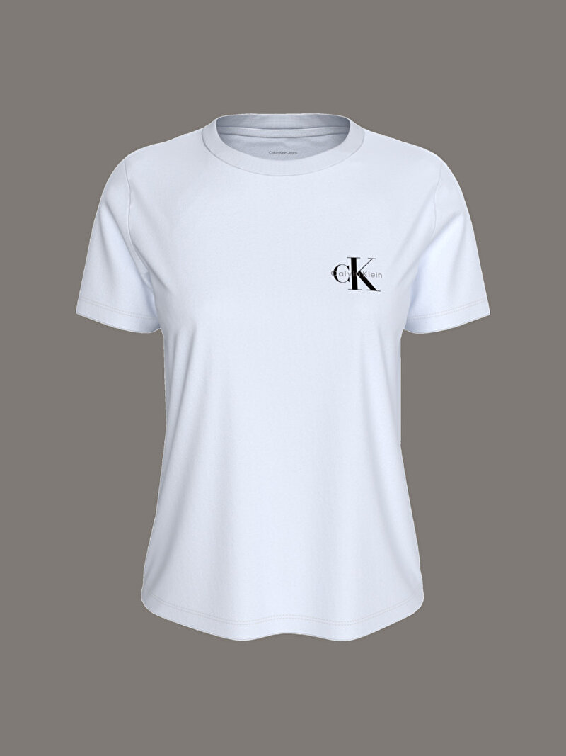 Calvin Klein Beyaz Renkli Kadın 2'li Paket Logo T-shirt