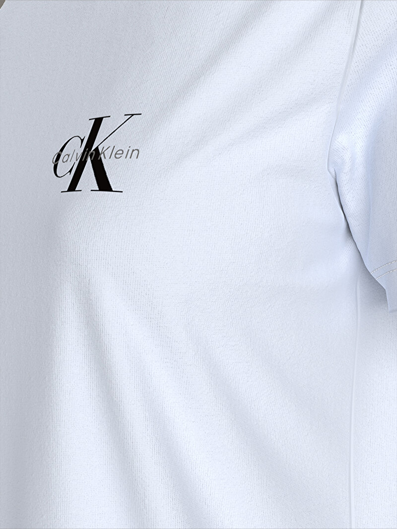 Calvin Klein Beyaz Renkli Kadın 2'li Paket Logo T-shirt