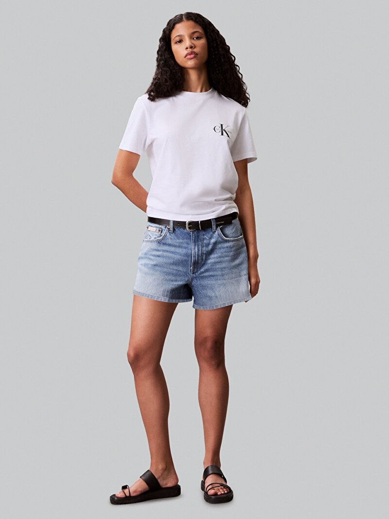 Calvin Klein Beyaz Renkli Kadın 2'li Paket Logo T-shirt