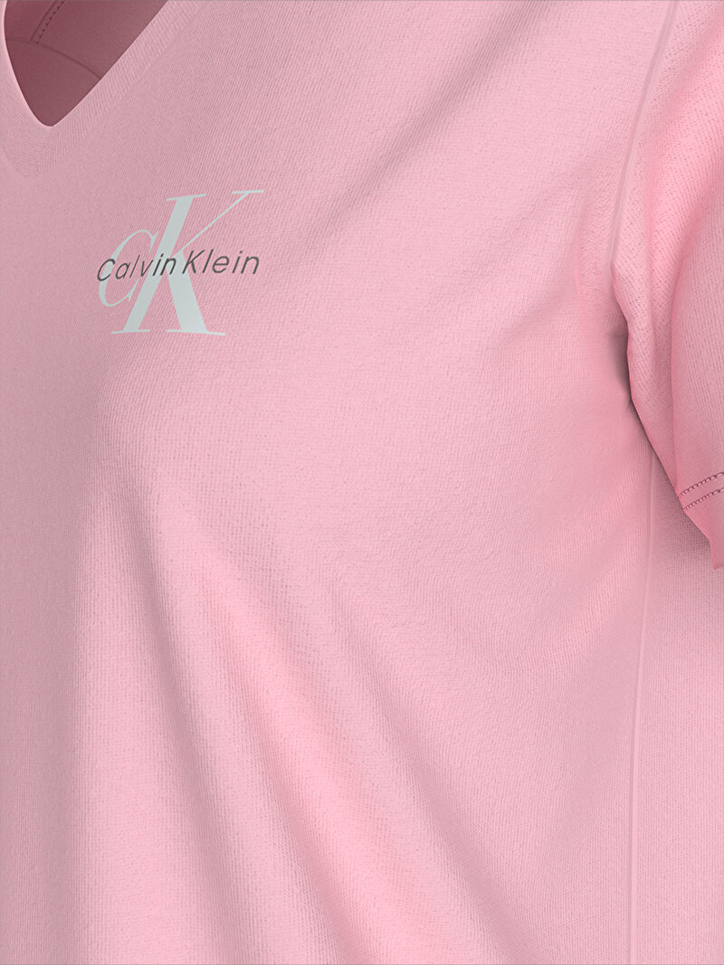 Calvin Klein Pembe Renkli Kadın Logo 2'li Paket T-shirt