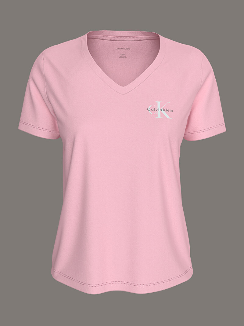 Calvin Klein Pembe Renkli Kadın Logo 2'li Paket T-shirt