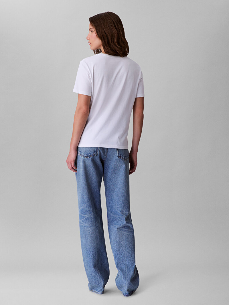 Calvin Klein Beyaz Renkli Kadın 2'li Paket T-shirt