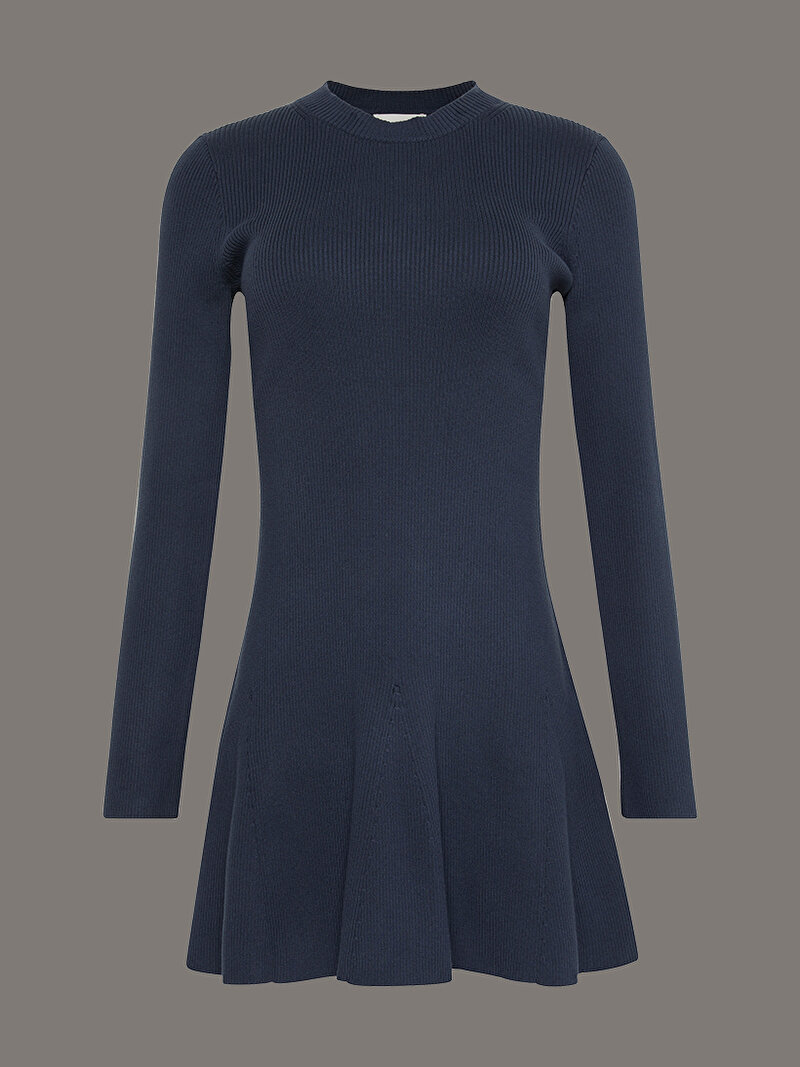 Calvin Klein Lacivert Renkli Kadın Fit and Flare Elbise