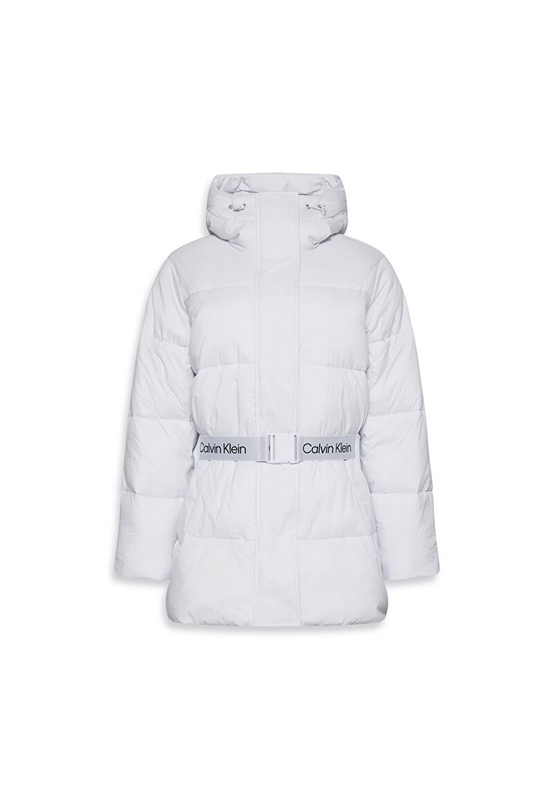 Calvin Klein Mor Renkli Kadın Belted Midweight Puffer Mont