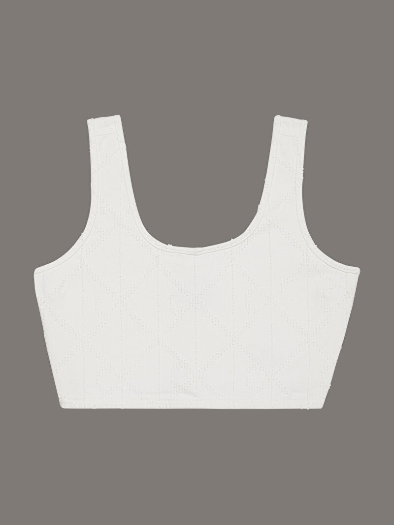 Calvin Klein Beyaz Renkli Kadın Tank Top