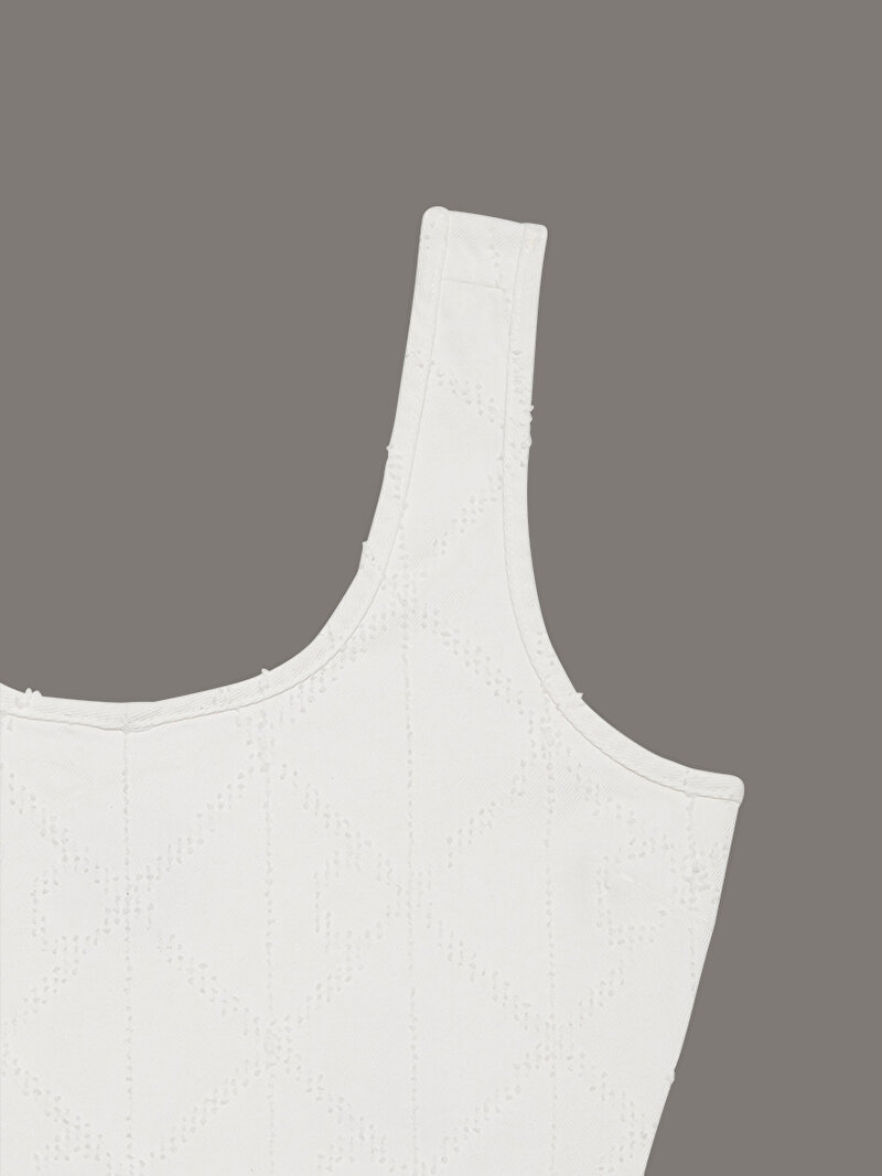 Calvin Klein Beyaz Renkli Kadın Tank Top