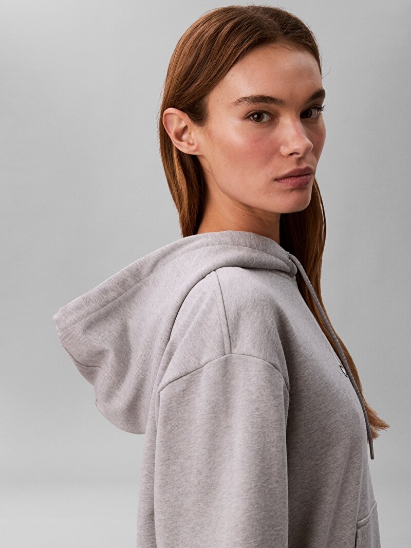 Calvin Klein Gri Renkli Kadın Monologo French Sweatshirt