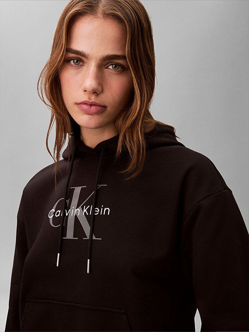 Calvin Klein Siyah Renkli Kadın Monologo French Sweatshirt