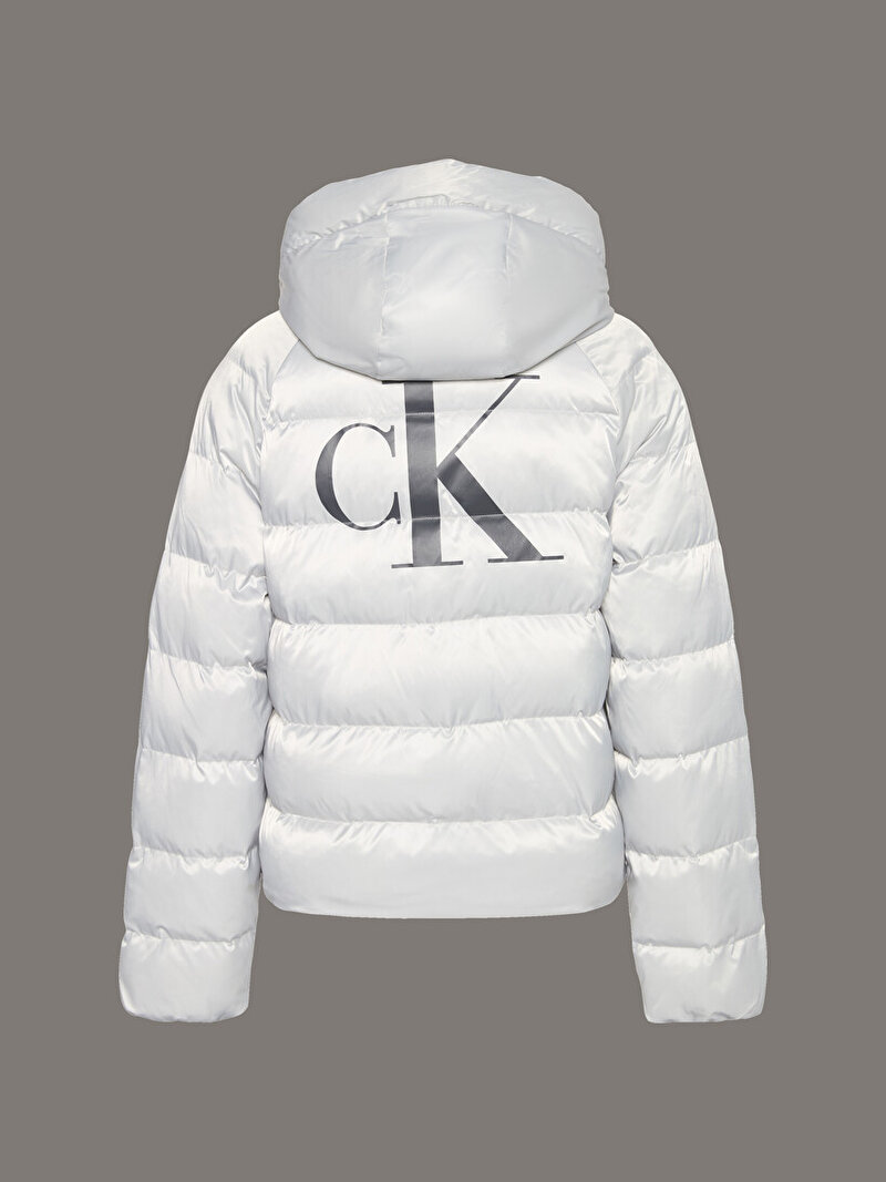 Calvin Klein Gri Renkli Kadın Satin Lightweight Mont