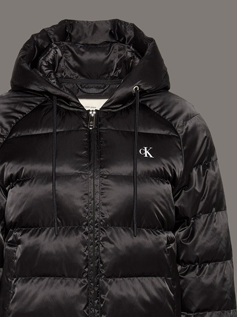 Calvin Klein Siyah Renkli Kadın Satin Lightweight Mont