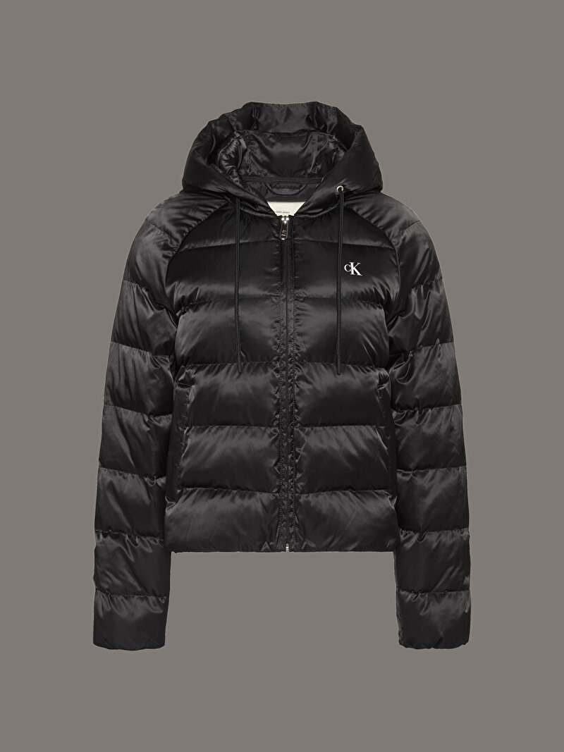 Calvin Klein Siyah Renkli Kadın Satin Lightweight Mont
