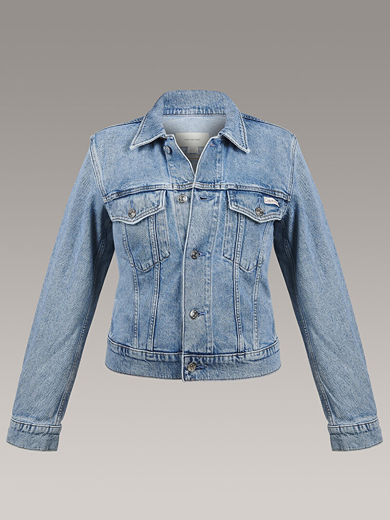 Calvin Klein Mavi Renkli Kadın Classic Trucker Denim Ceket