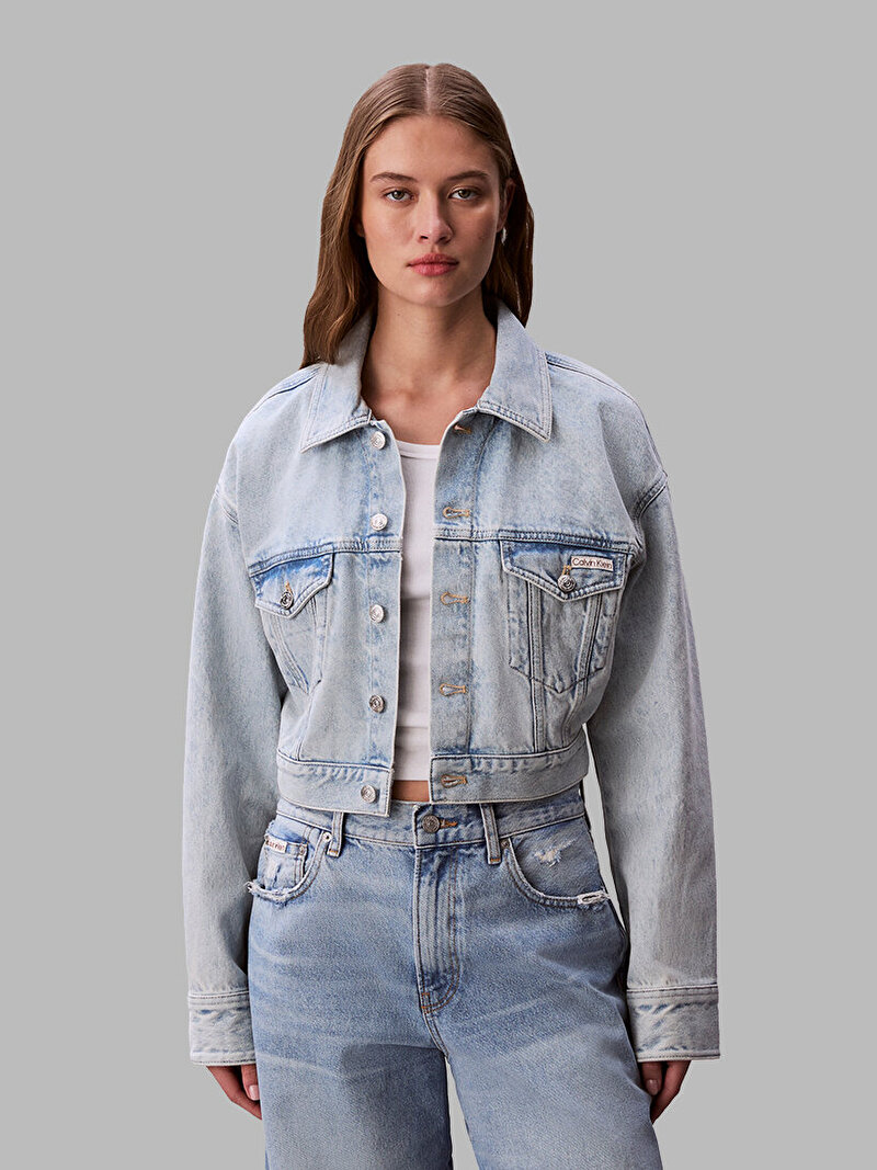 Calvin Klein Mavi Renkli Kadın Denim Ceket
