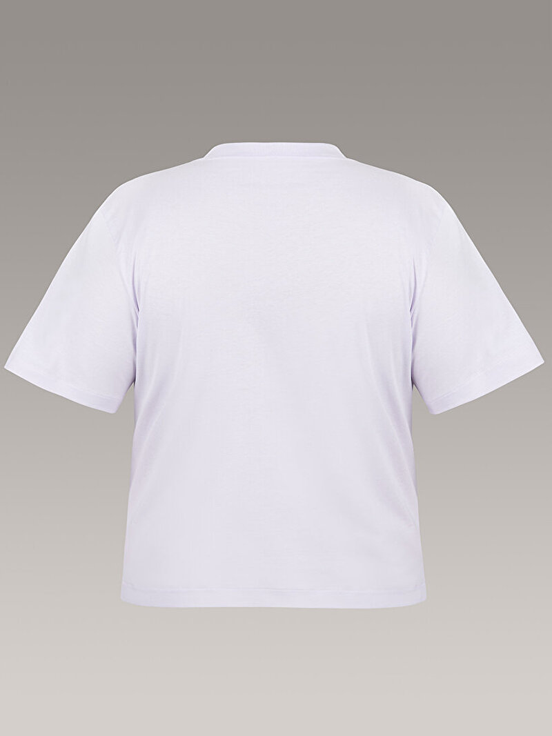 Calvin Klein Mor Renkli Kadın Boxy Seasonal T-shirt