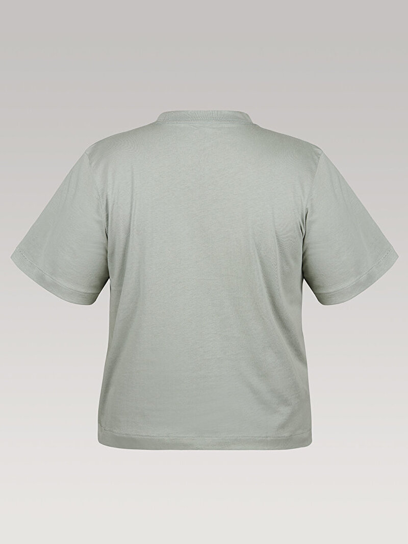 Calvin Klein Gri Renkli Kadın Boxy Seasonal T-shirt