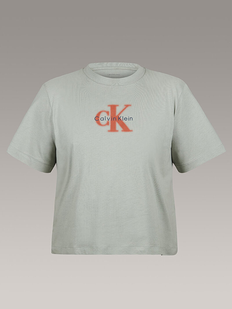 Calvin Klein Gri Renkli Kadın Boxy Seasonal T-shirt