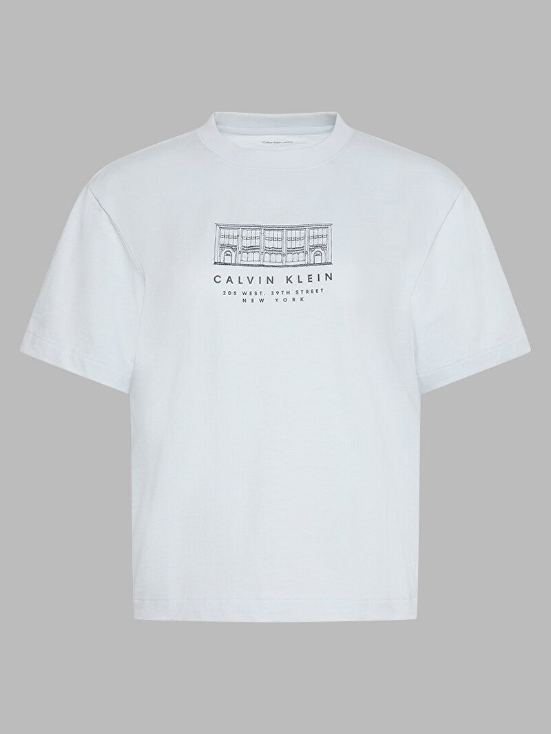 Calvin Klein Beyaz Renkli Kadın Seasonal Graphic T-shirt