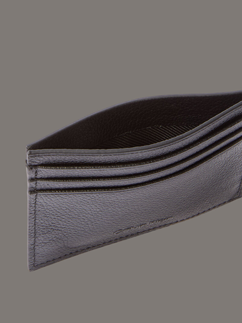 Calvin Klein Siyah Renkli Erkek Micropebble Kartlık