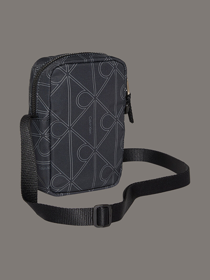 Calvin Klein Siyah Renkli Erkek Printed Emblem Çapraz Çanta
