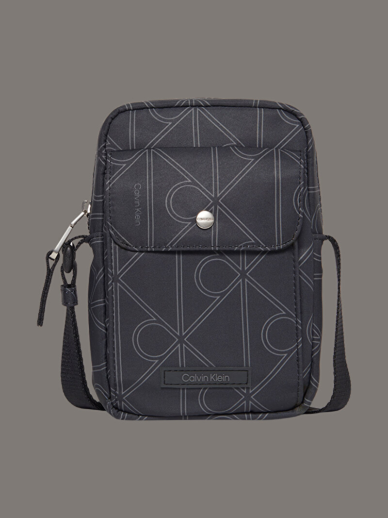 Calvin Klein Siyah Renkli Erkek Printed Emblem Çapraz Çanta