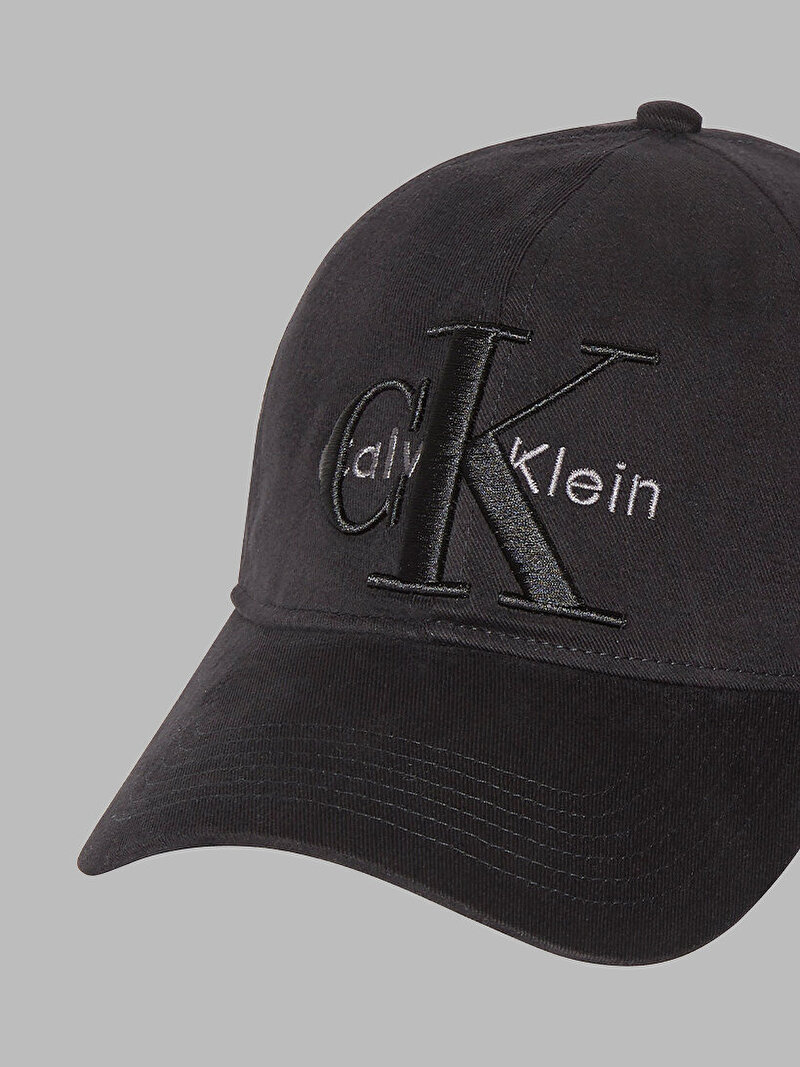 Calvin Klein Siyah Renkli Erkek Large Layered Monologo Şapka
