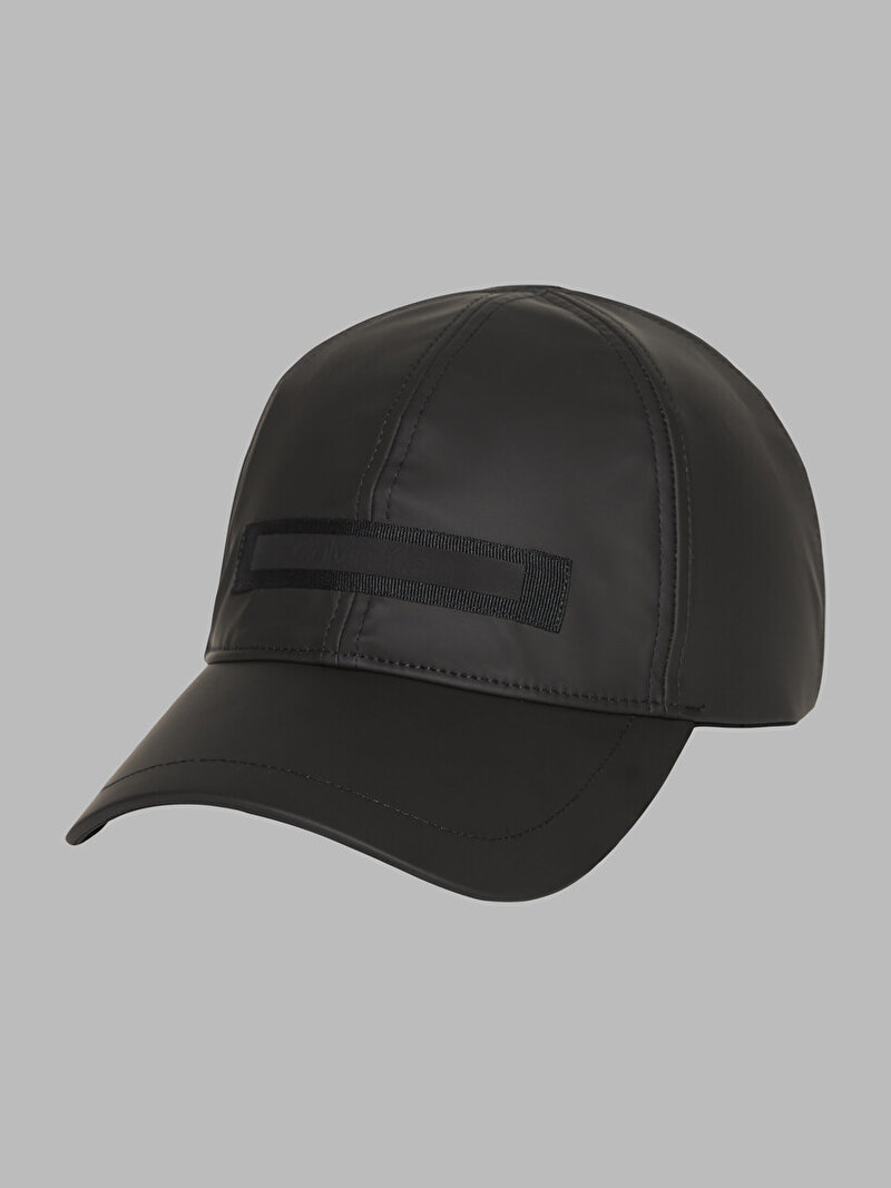 Calvin Klein Siyah Renkli Erkek Rubberized Patch Şapka