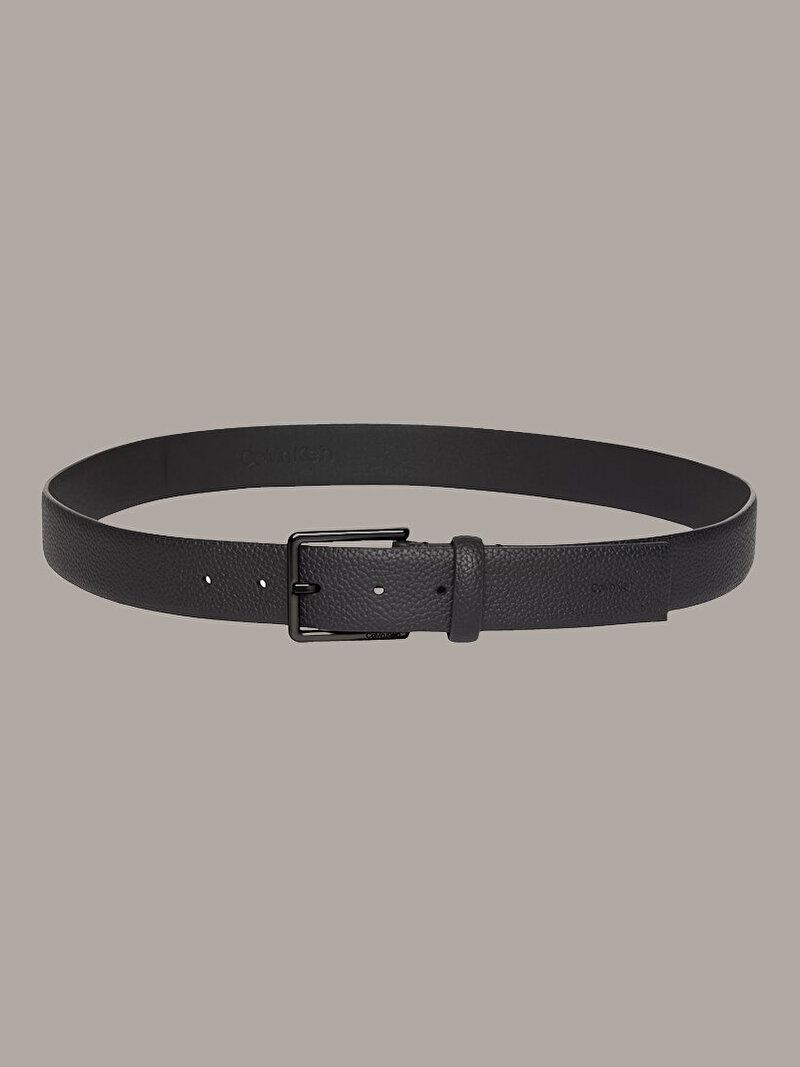 Calvin Klein Siyah Renkli Erkek Warmth Buckle Pebble Kemer