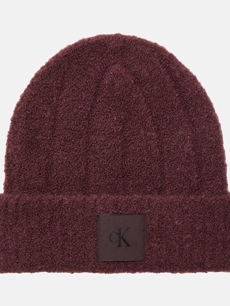 Calvin Klein Kırmızı Renkli Erkek CK Patch Boucle Bean Bere