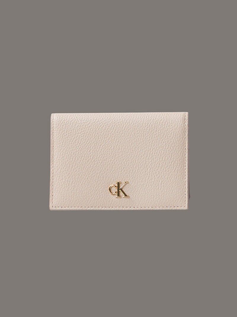 Calvin Klein Bej Renkli Kadın Mini Monogram Cüzdan