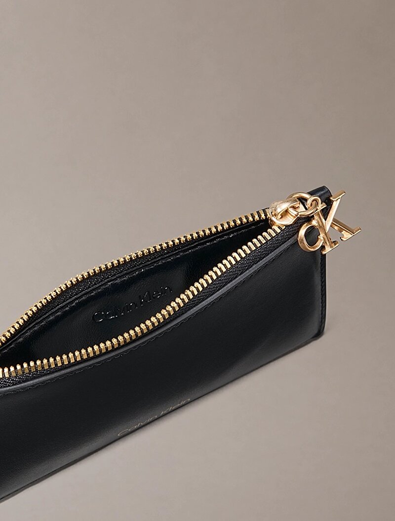 Calvin Klein Siyah Renkli Kadın CK Fermuarlı Kartlık