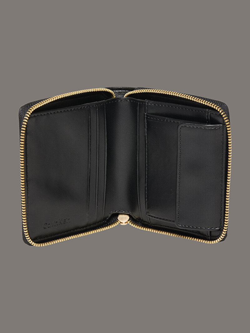 Calvin Klein Siyah Renkli Kadın Foil Logo Medium Cüzdan