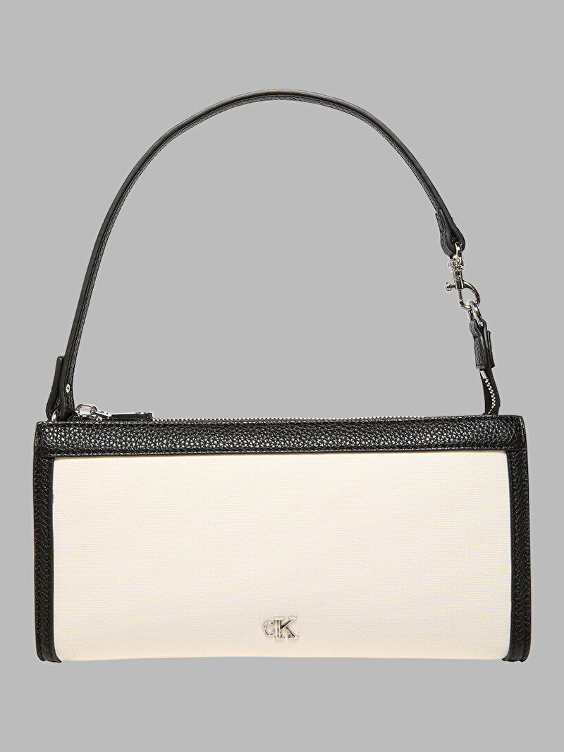 Calvin Klein Bej Renkli Kadın CK Canvas Conertible Pouch Çanta