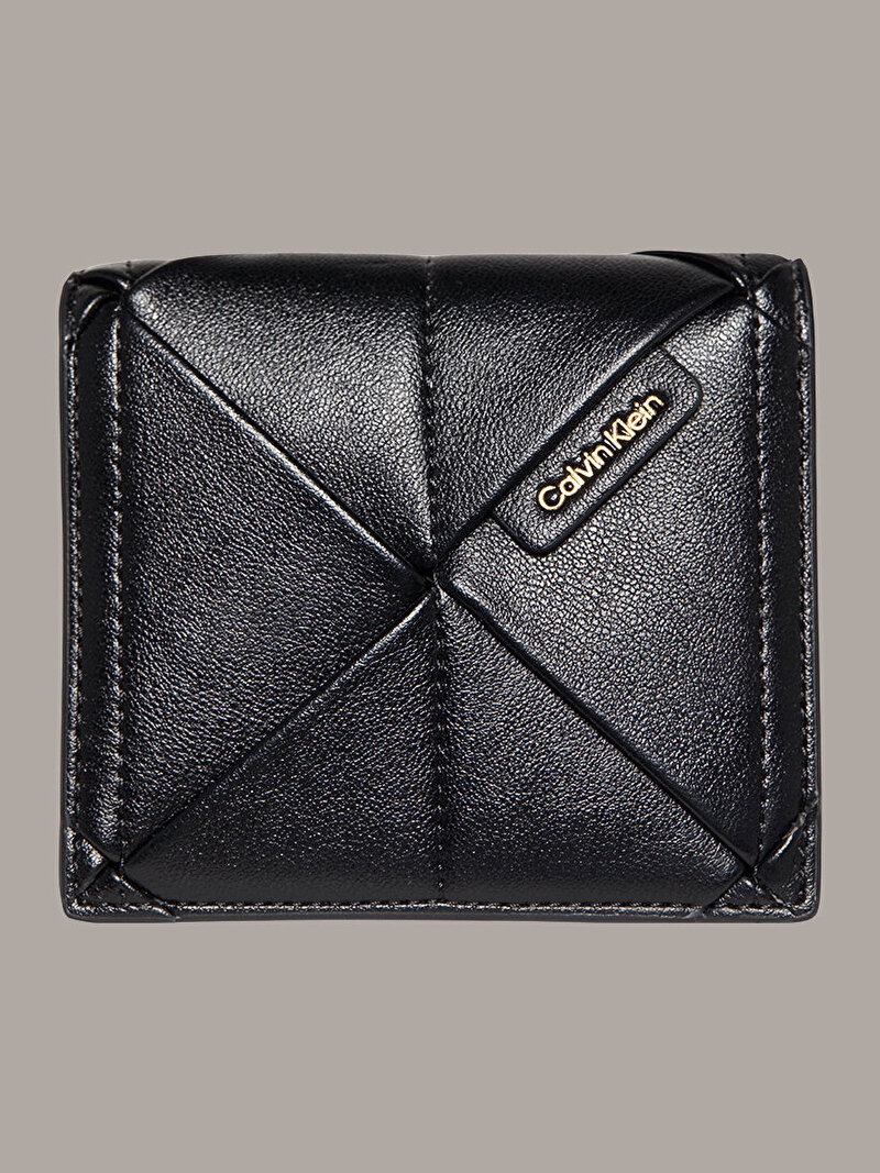 Calvin Klein Siyah Renkli Kadın Woven Flap Cüzdan