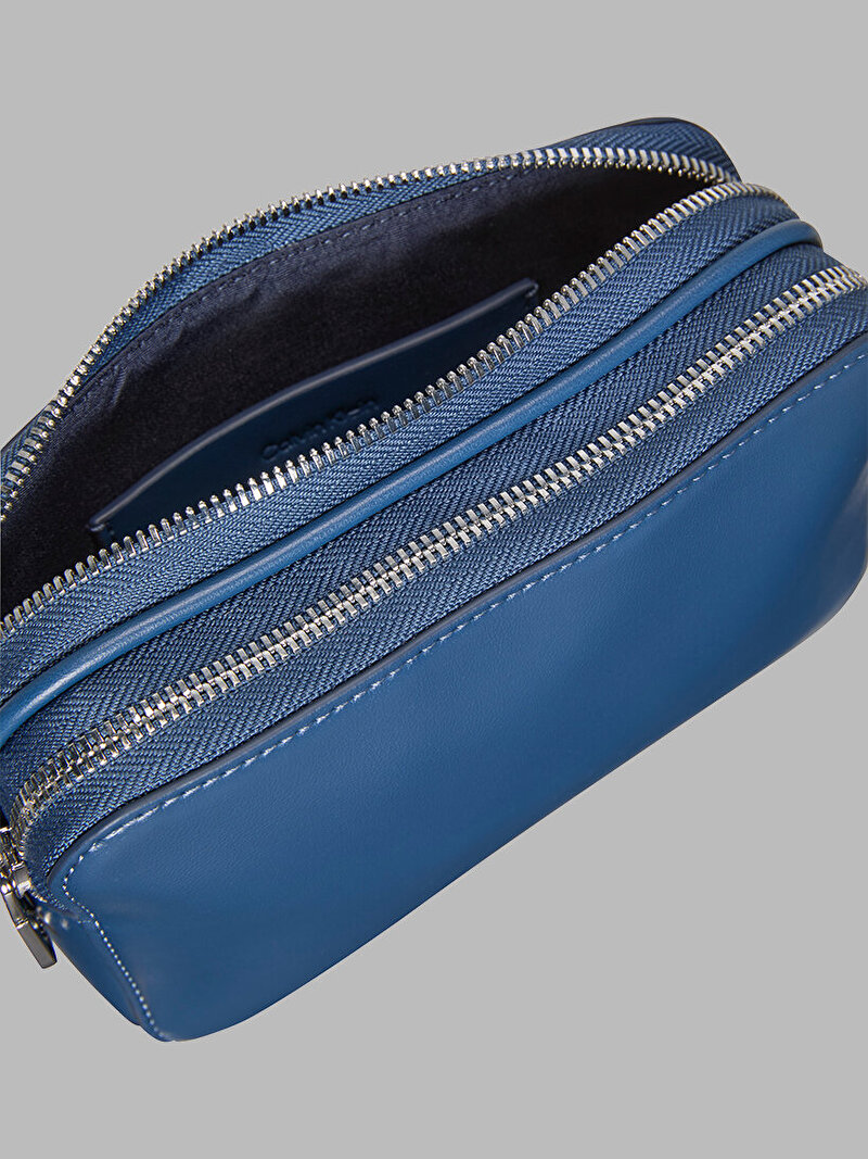 Calvin Klein Mavi Renkli Kadın Webbing Double Strap Çapraz Çanta