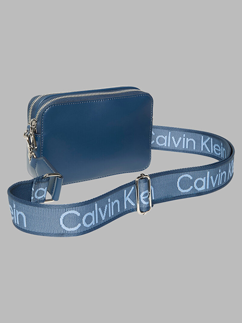 Calvin Klein Mavi Renkli Kadın Webbing Double Strap Çapraz Çanta