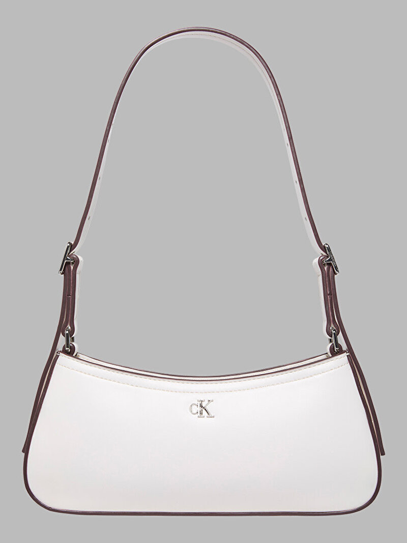 Calvin Klein Beyaz Renkli Kadın CK Small Omuz Çantası