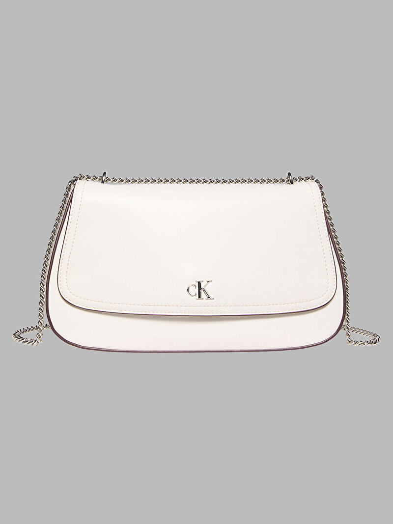 Calvin Klein Beyaz Renkli Kadın CK Covertible Chain Çapraz Çanta
