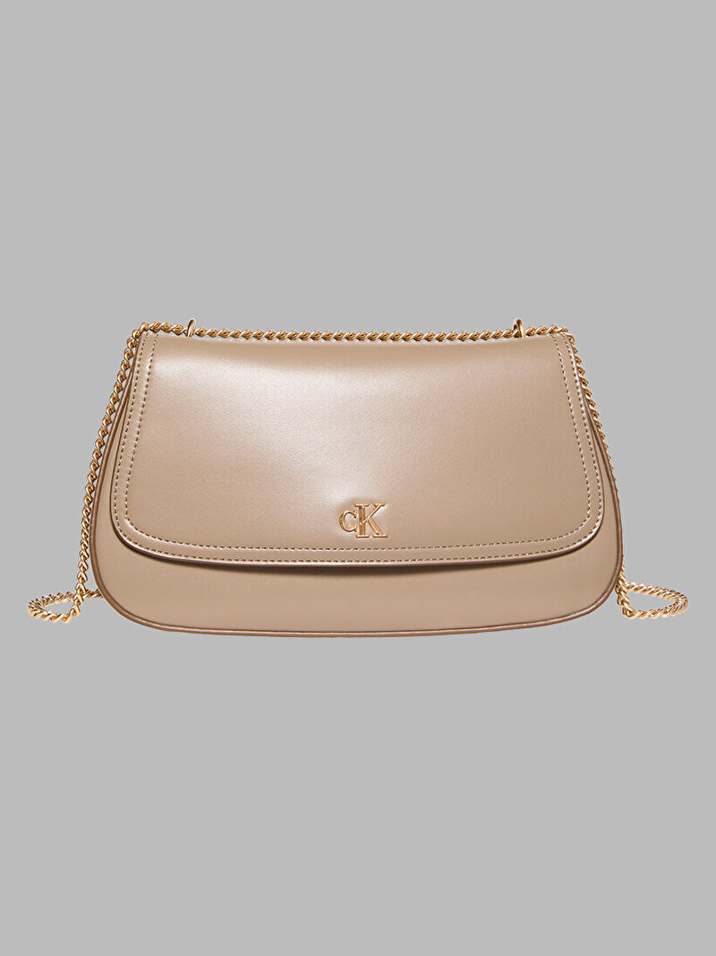 Calvin Klein Bej Renkli Kadın CK Covertible Chain Çapraz Çanta