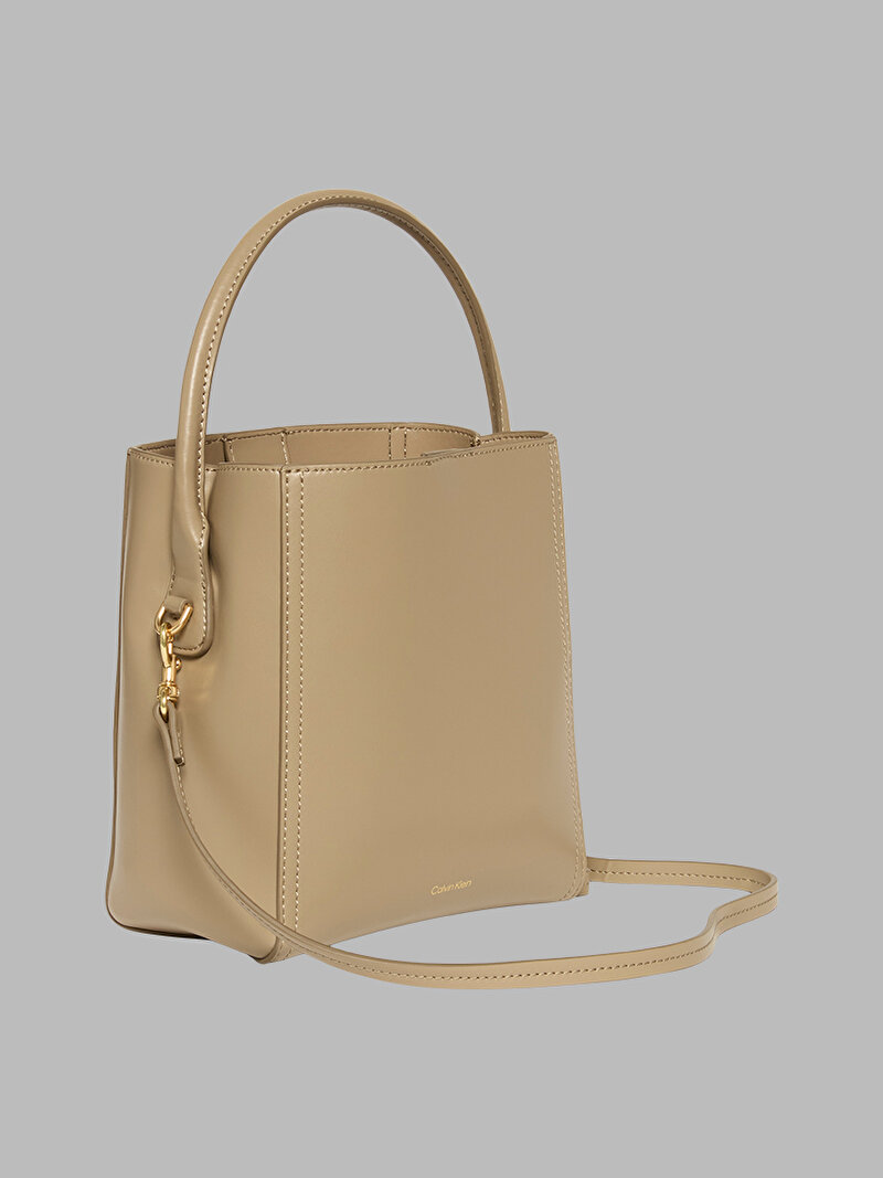 Calvin Klein Bej Renkli Kadın Ck Bucket With Strap Bucket Çanta