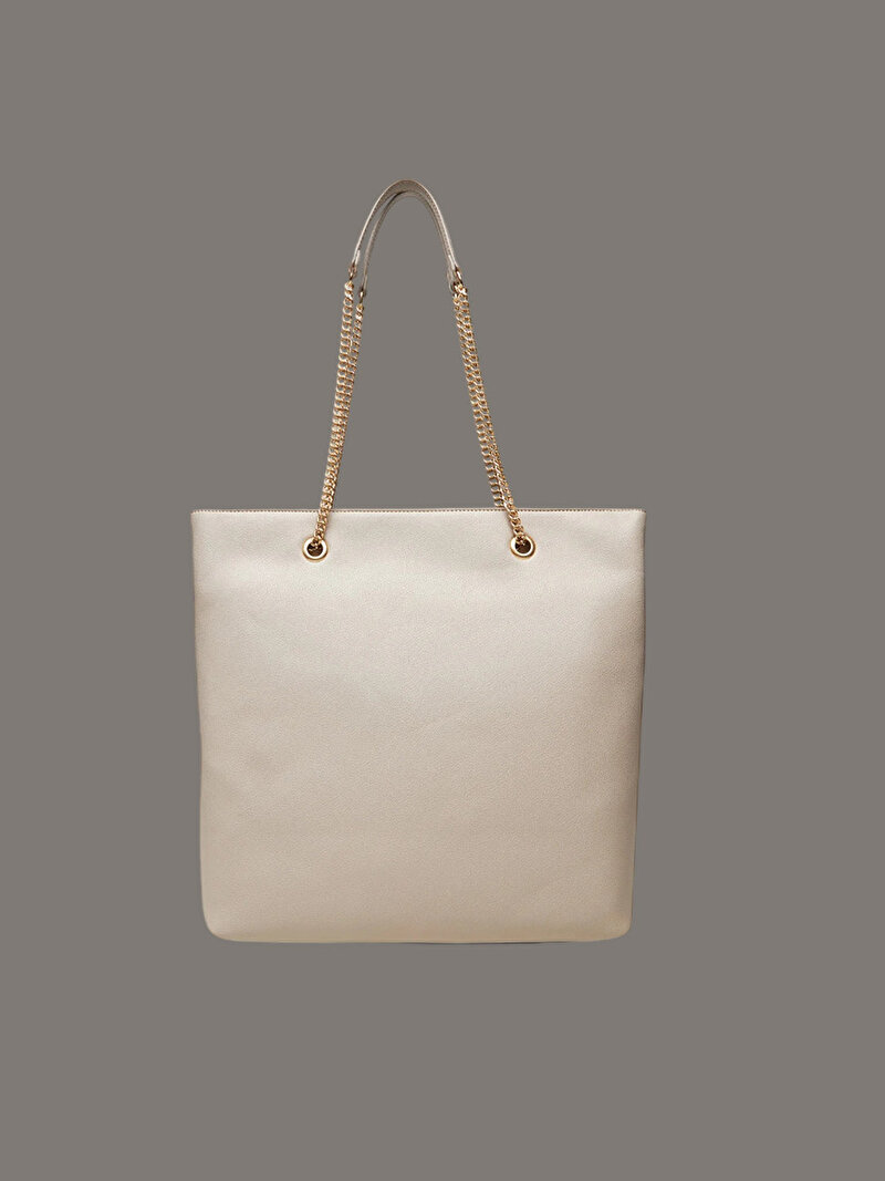 Calvin Klein Bej Renkli Kadın Minimal Monogram Tote Çanta