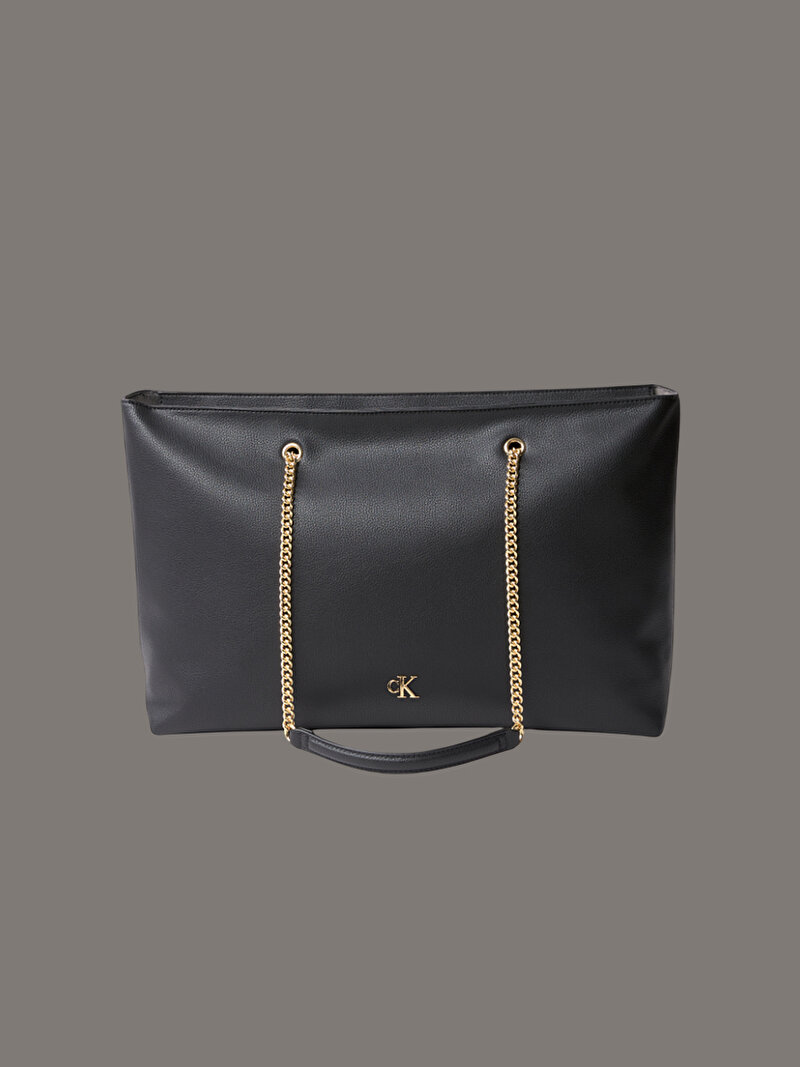 Calvin Klein Siyah Renkli Kadın Minimal Monogram Tote Çanta
