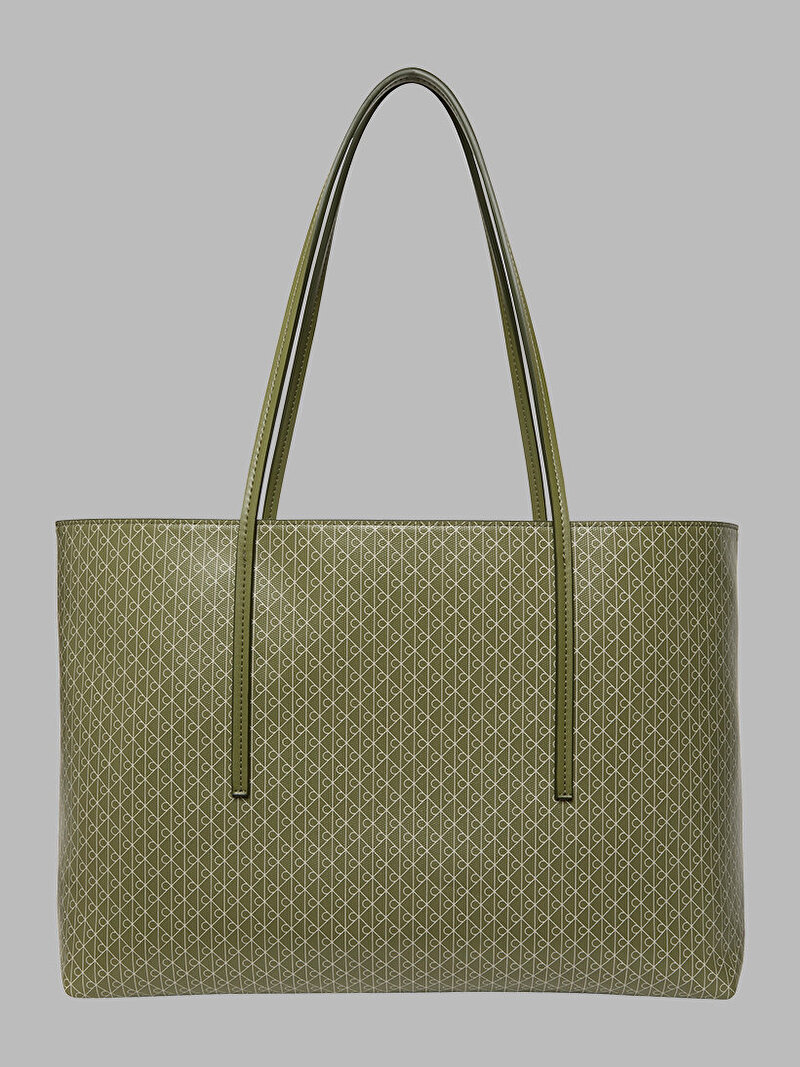Calvin Klein Yeşil Renkli Kadın Emblem Tote Çanta